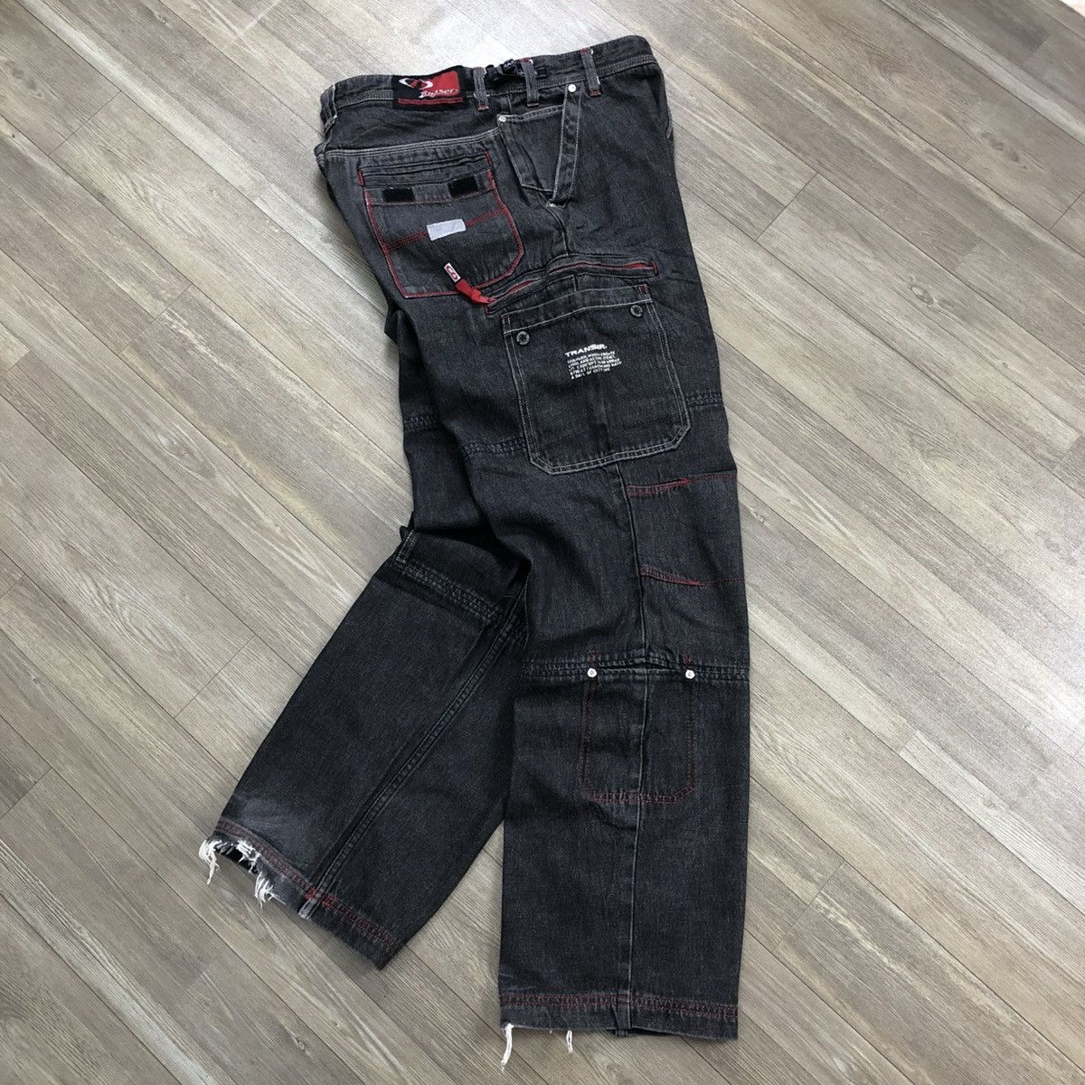 Vintage Vintage Transer Multi Pocket Cargo Bondage Baggy Jeans Y2K Size US 31 - 2 Thumbnail