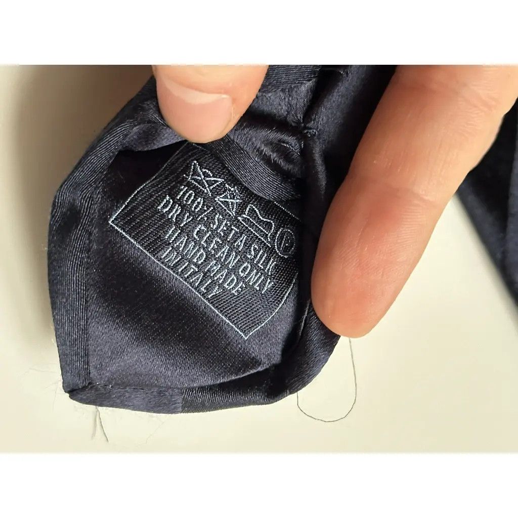 Brioni Brioni Navy Striped Silk Tie Made in Italy Size ONE SIZE - 3 Thumbnail