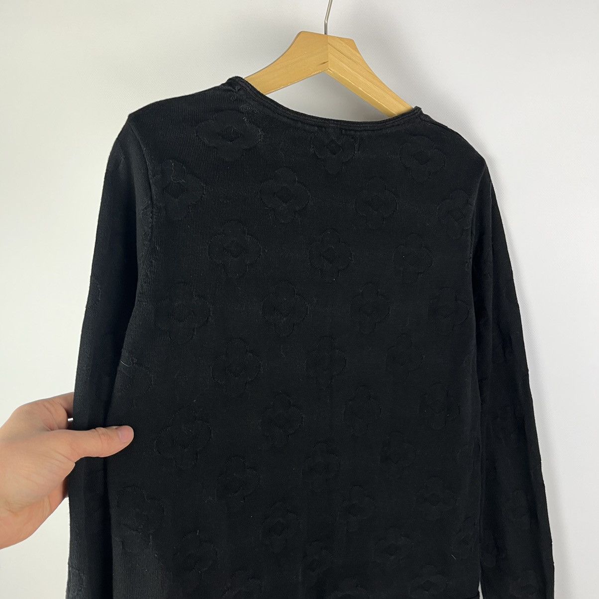 Gudrun Sjoden Gudrun Sjoden Black Cotton Floral Cardigan Button Up Size M Size M / US 6-8 / IT 42-44 - 9 Thumbnail
