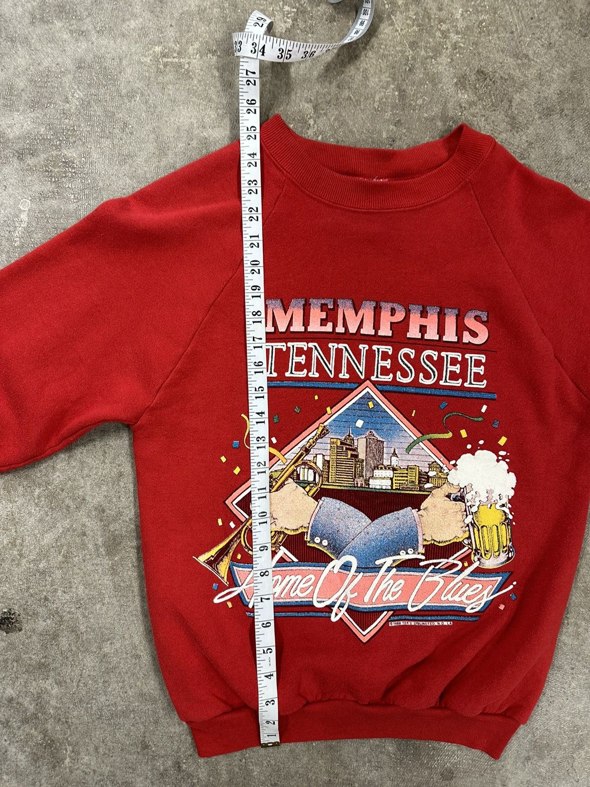 Vintage Vintage 80s Memphis Tennessee Home Of The Blues Sweatshirt Size S / US 4 / IT 40 - 7 Thumbnail