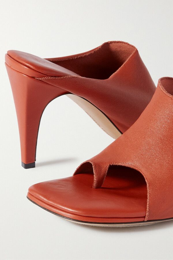 Bottega Veneta o1y0725 Spike Heel Mules in Brick Red Size US 6 / IT 36 - 3 Thumbnail