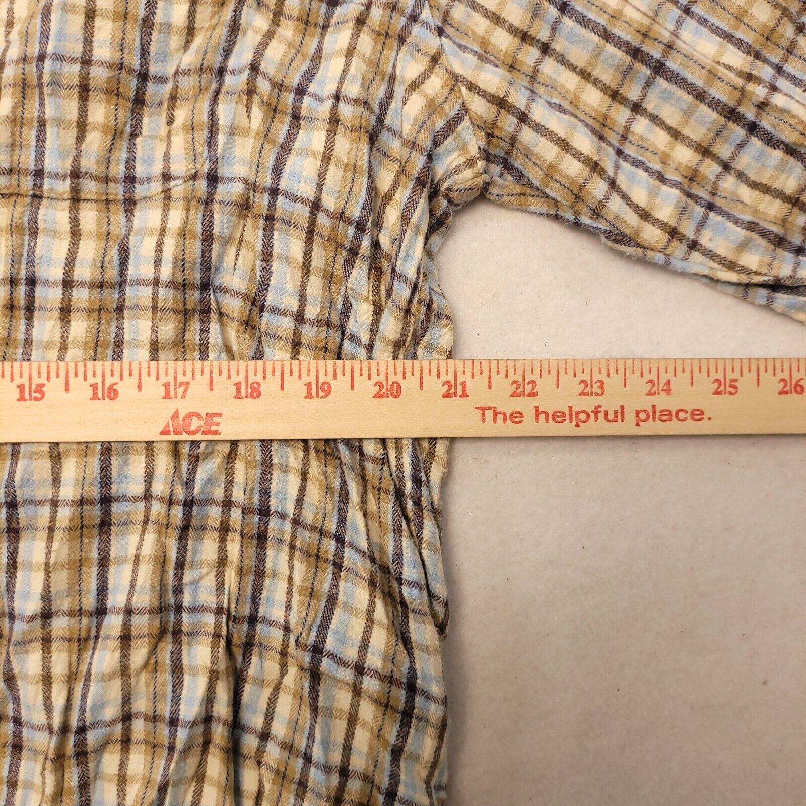 Ivy Crew Ivy Crew Tartan Flannel Shirt Mens Size XL White Brown Blue Size US XL / EU 56 / 4 - 9 Thumbnail