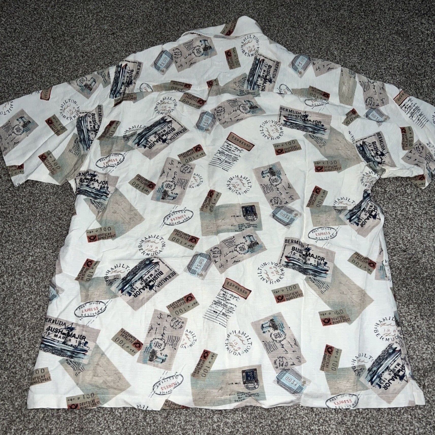 Pendleton VINTAGE Pendleton Men’s Short Sleeve Button-Down Shirt Biscayne Beige Size L Casual Size US L / EU 52-54 / 3 - 4 Thumbnail