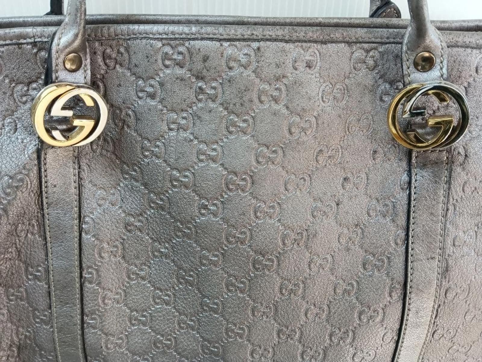 Gucci Gucci - Metallic Monogram Tote Bag Size ONE SIZE - 6 Thumbnail