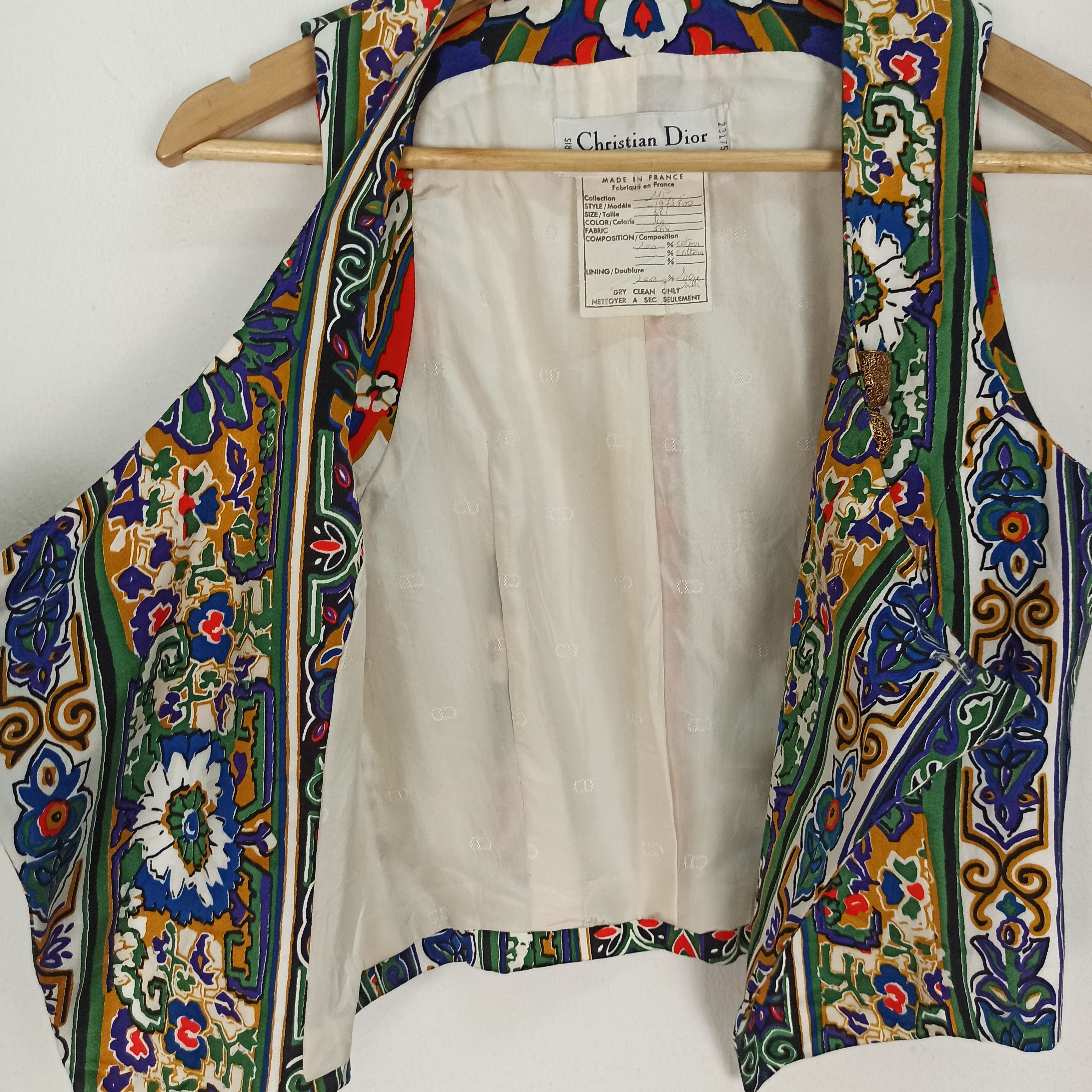 Christian Dior Monsieur Vtg 60s CHRISTIAN DIOR Numbered High Vest Size S / US 4 / IT 40 - 6 Thumbnail