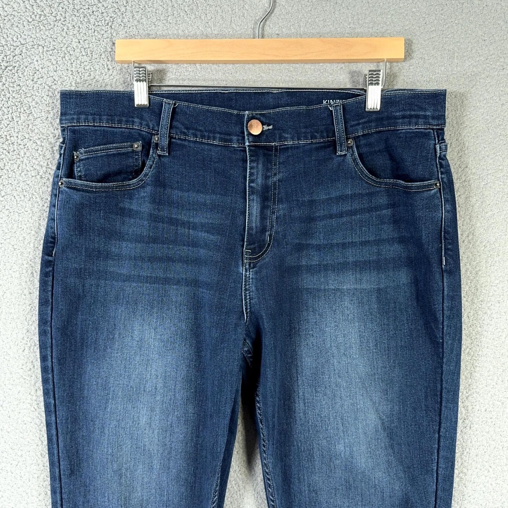 Denime Mugsy Jeans Mens Tapered Denim 38x30 Kinzies Blue Stretch FLX4NKZ 5-Pocket Leather Logo Pocket Lining Slim Comfort Size US 38 / EU 54 - 6 Thumbnail