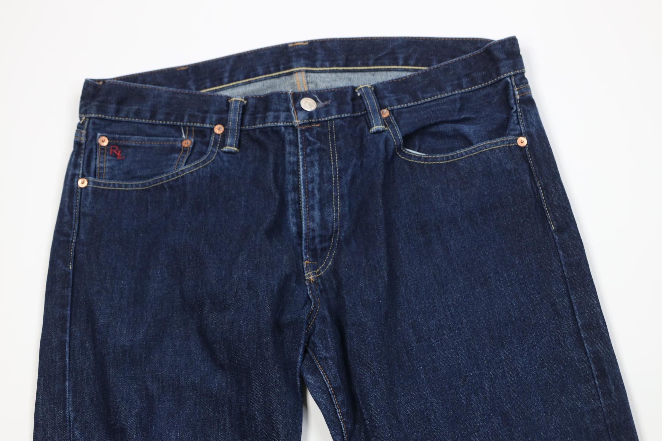 Polo Ralph Lauren Vintage Ralph Lauren Straight Leg Denim Jeans Indigo Cotton Size US 34 / EU 50 - 2 Thumbnail