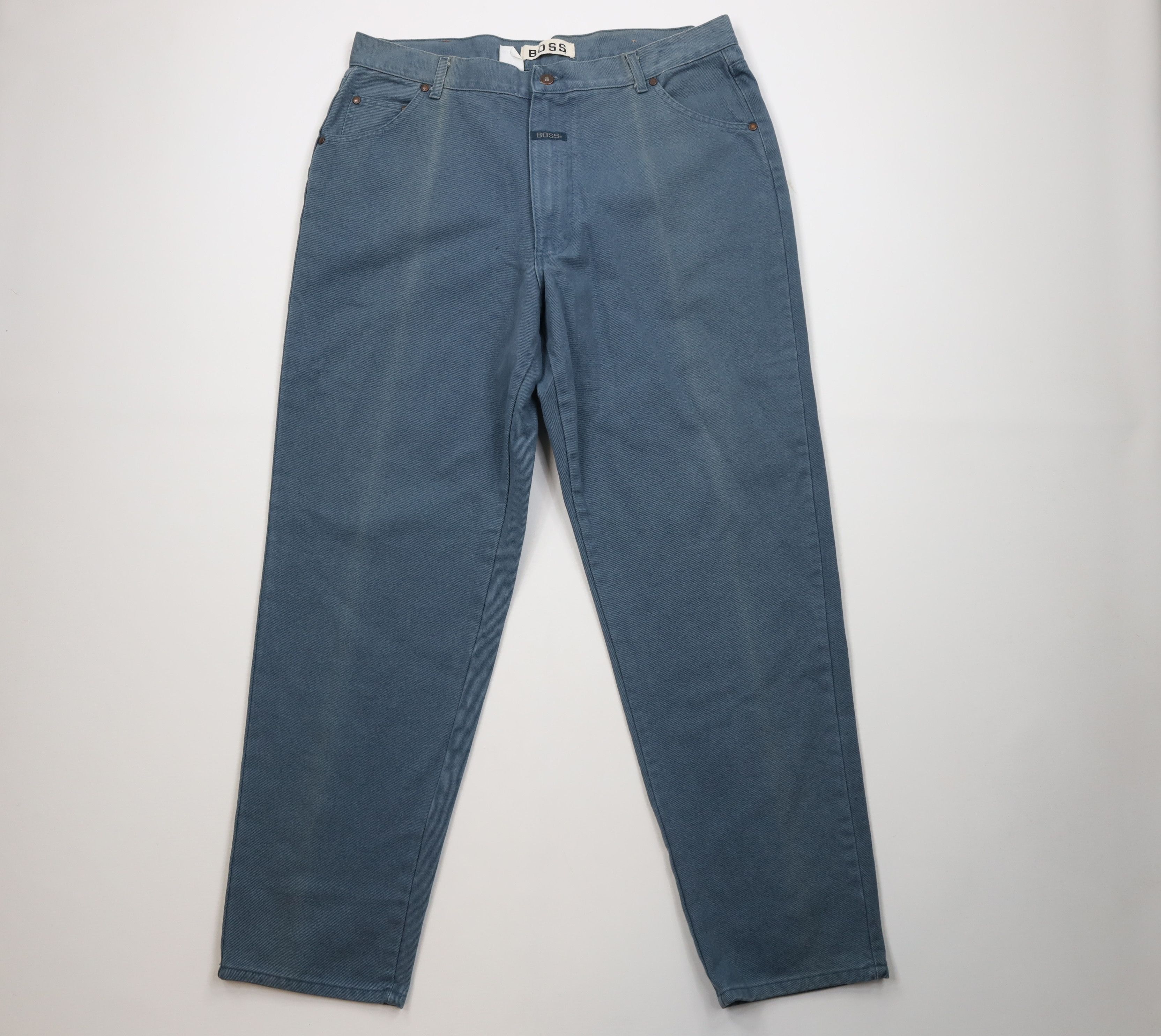 Vintage Deadstock Vintage 90s Boss Skateboard Jeans Teal Blue USA Size US 40 / EU 56 - 1 Thumbnail