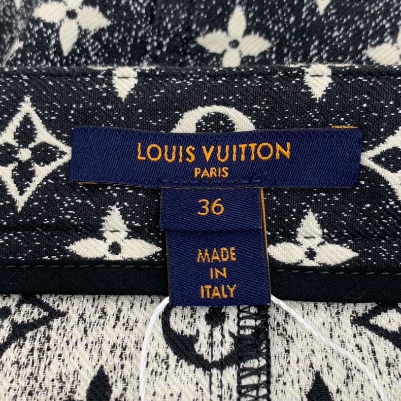 Louis Vuitton Louis Vuitton 23 black and grey logo full print cotton sin Size 35" - 5 Thumbnail