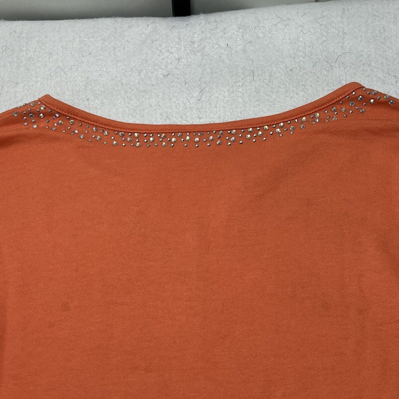 Vintage Quacker Factory Large 3/4 Sleeve Rhinestone Blouse Top Size L / US 10 / IT 46 - 11 Thumbnail