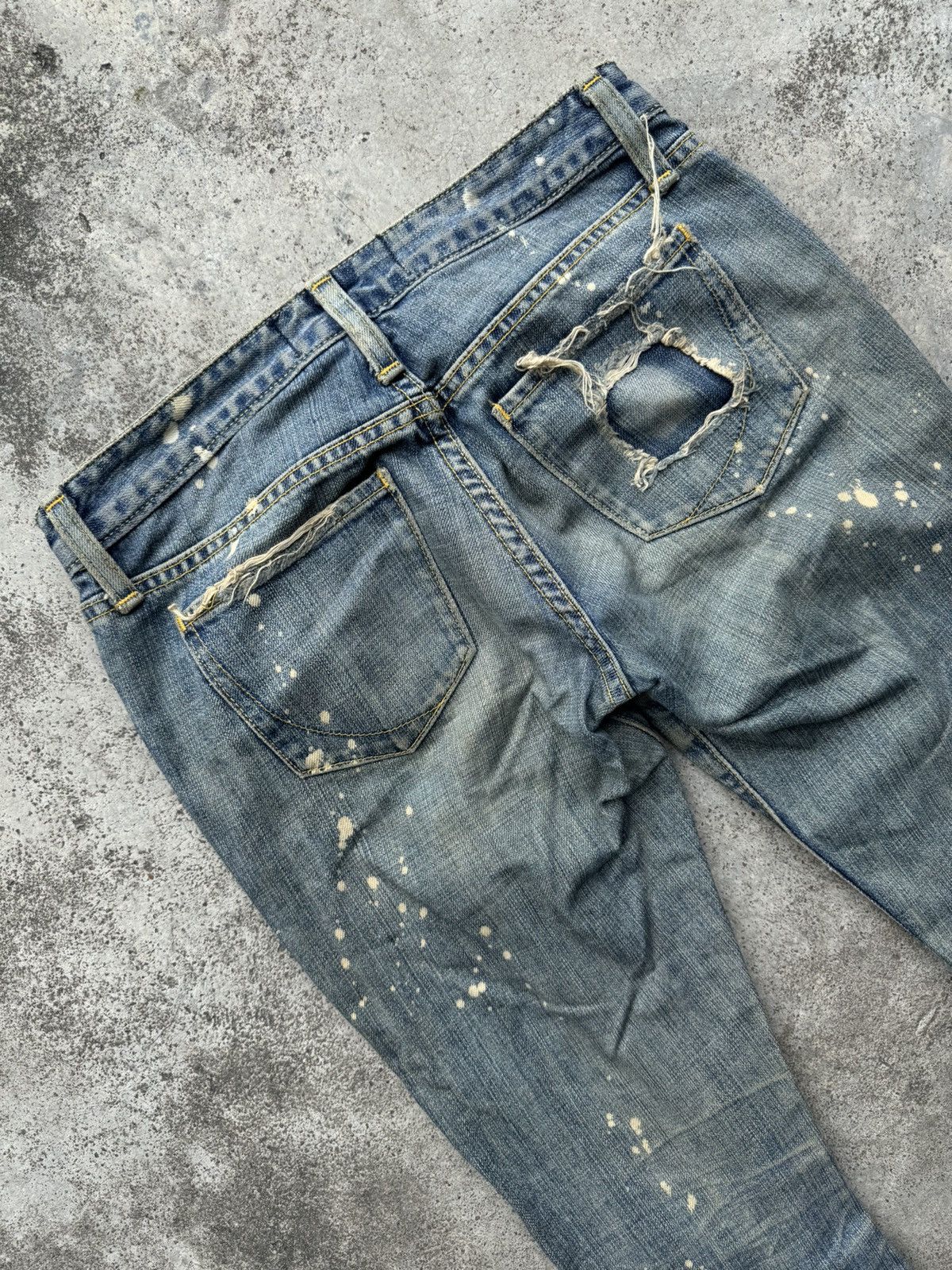 Paper Denim & Cloth Vintage flared bootcut acid wash distressed jeans Size 26" / US 2 / IT 38 - 8 Thumbnail
