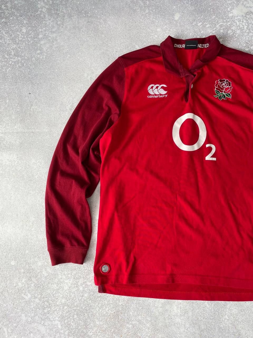 Vintage Vintage Canterbury England O2 Rugby Long Sleeve Big Logo Y2K Size US XL / EU 56 / 4 - 4 Thumbnail