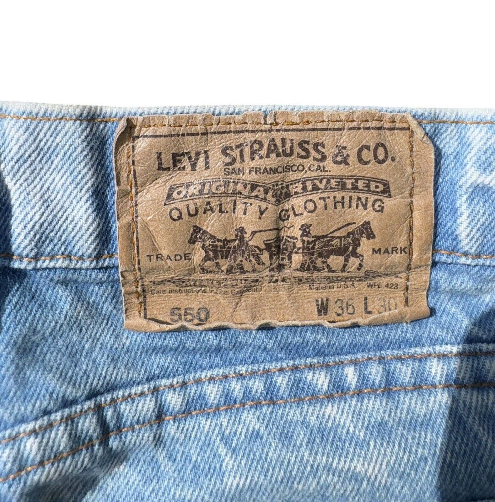 Levi's Vintage Levis 550 Light Wash Orange Tab Denim Jeans Sz 36x30 Size US 36 / EU 52 - 6 Thumbnail
