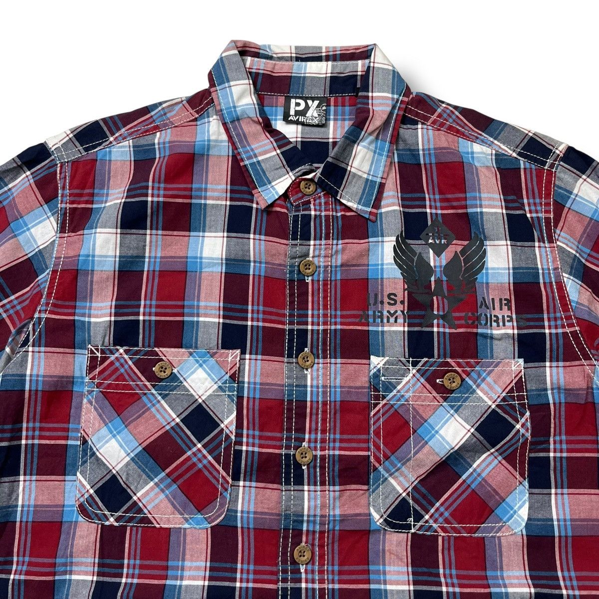 Avirex Avirex Checkered Button ups shirt double pocket Size US M / EU 48-50 / 2 - 2 Thumbnail