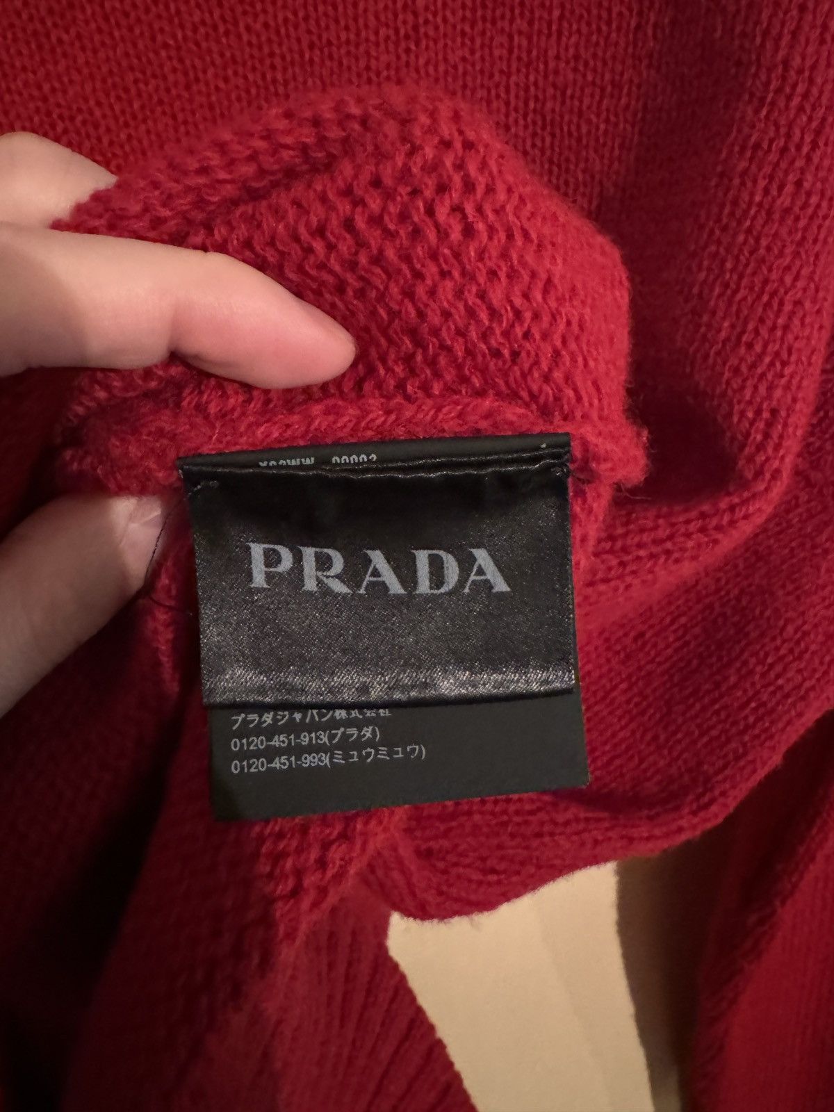 Prada 2018 PRADA deep red crewneck wool sweater Size US L / EU 52-54 / 3 - 6 Thumbnail