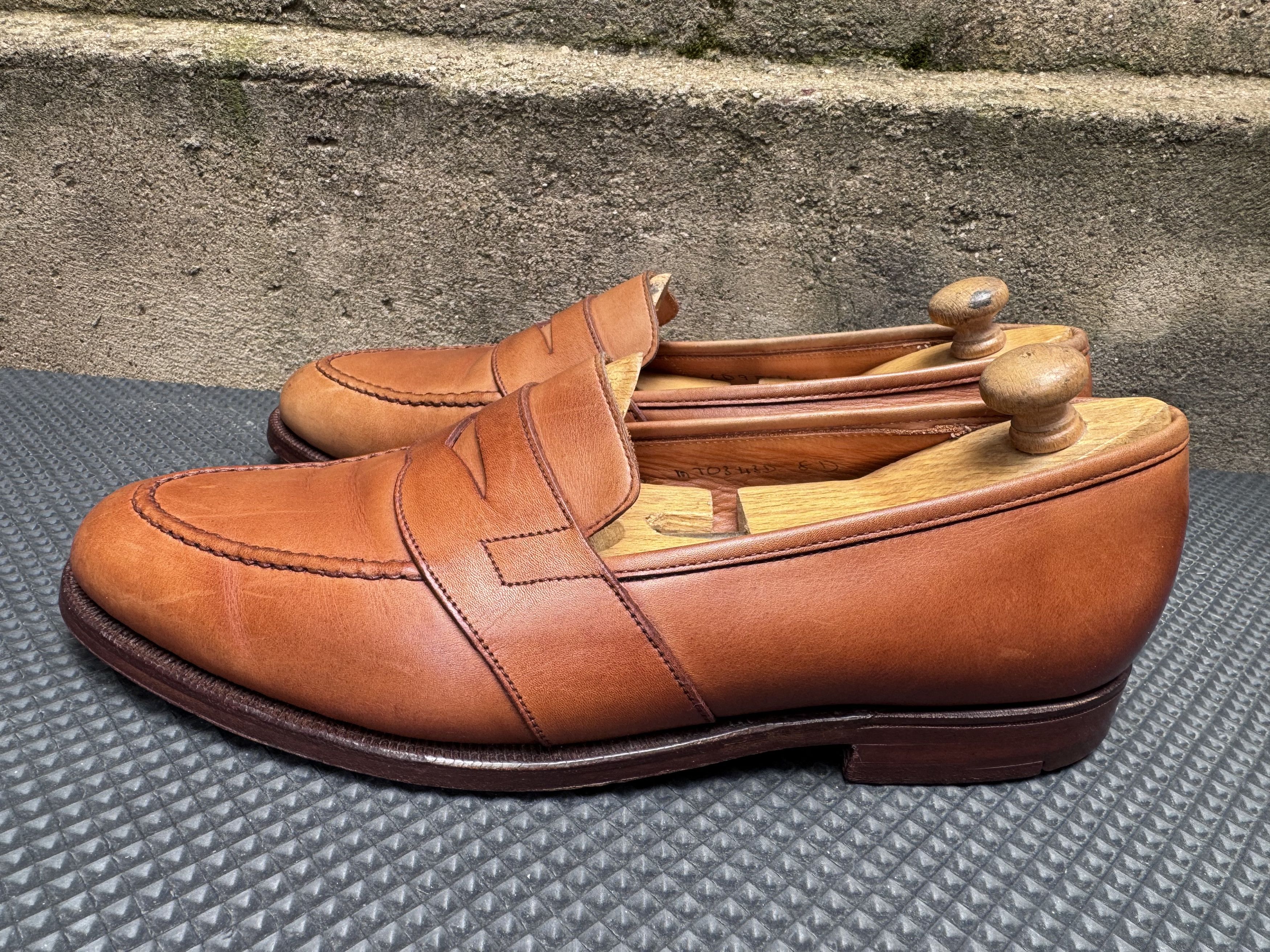 Polo Ralph Lauren Polo Ralph Lauren x Crockett & Jones Leather Penny Loafers Size US 8 / EU 41 - 4 Thumbnail