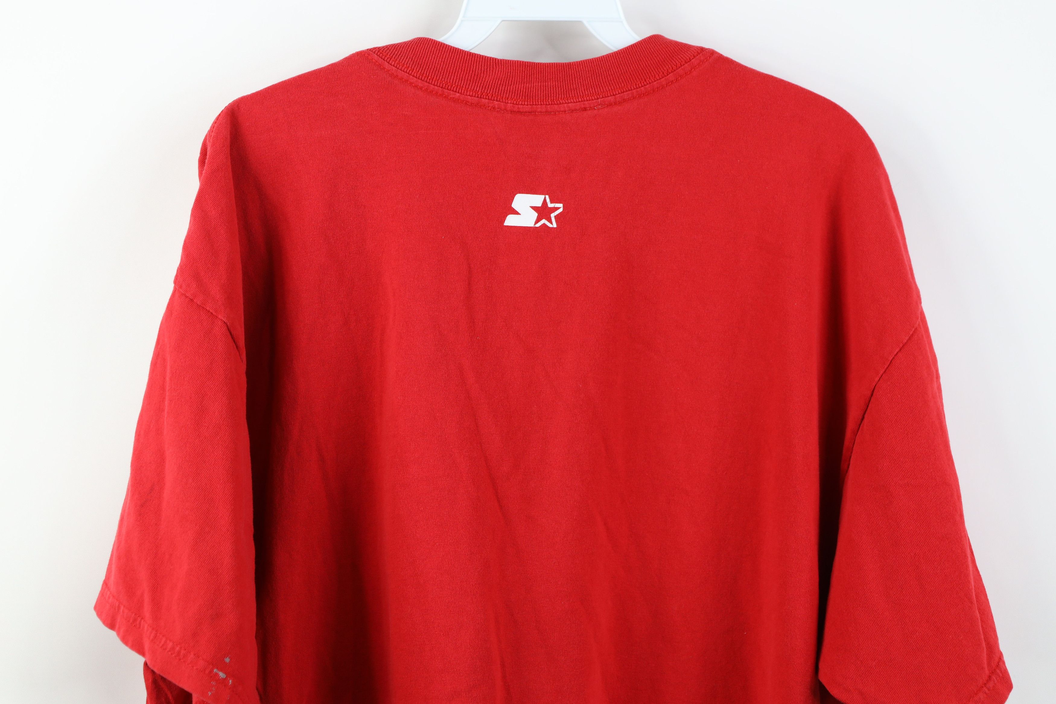 Starter Vintage 90s Starter Ohio State University T-Shirt Red Cotton Size US XL / EU 56 / 4 - 14 Thumbnail