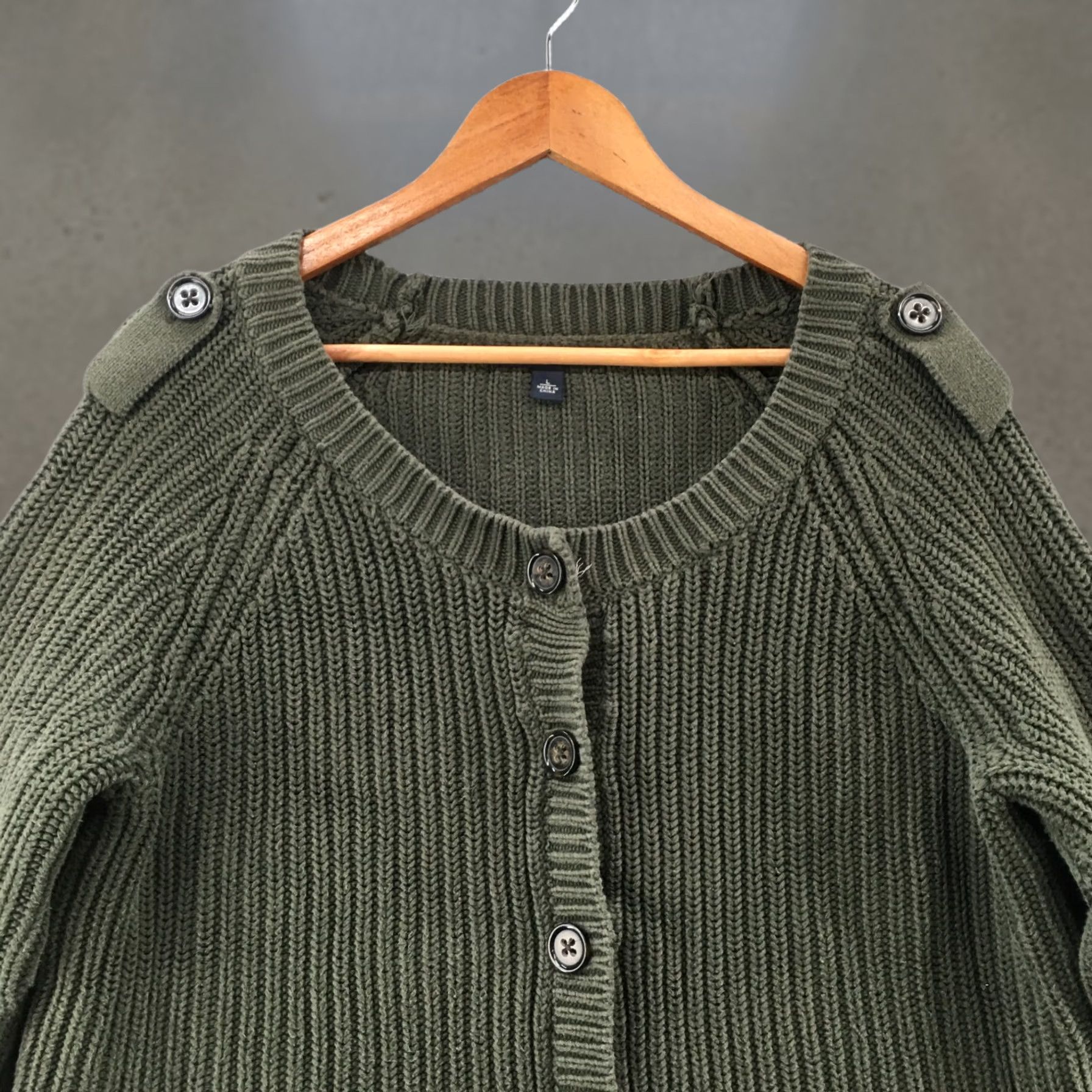Banana Republic Banana Republic Sweater Jacket Womens Large Green Long Sleeve Knitted Round Neck Cardigan Size L / US 10 / IT 46 - 1 Thumbnail
