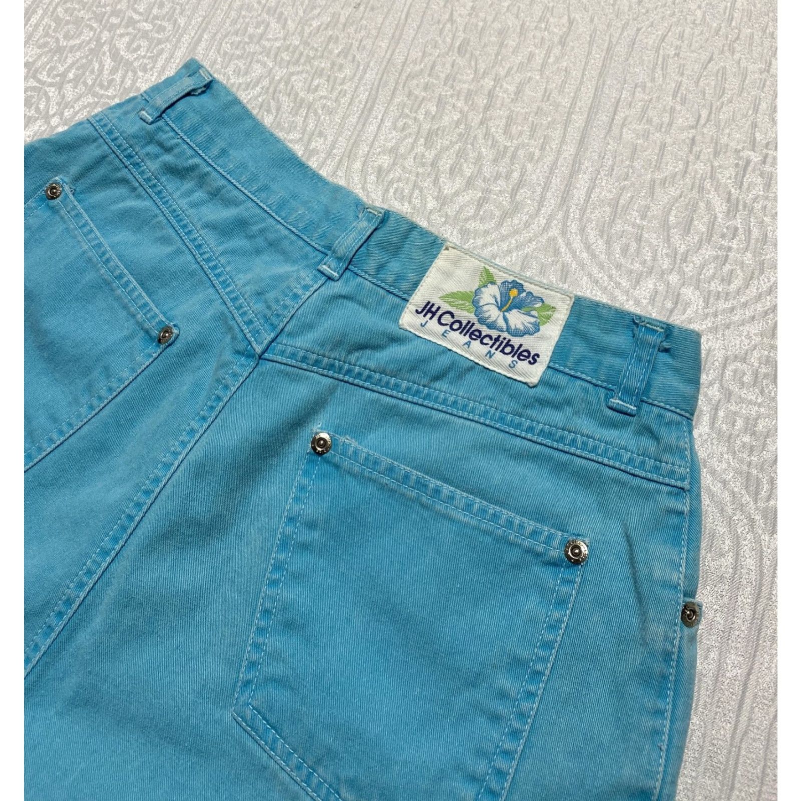 Vintage VINTAGE JH Collectibles Jeans Womens 10 Teal High Waisted Tapered Mom Denim 90s Size 32" / US 10 / IT 46 - 4 Thumbnail