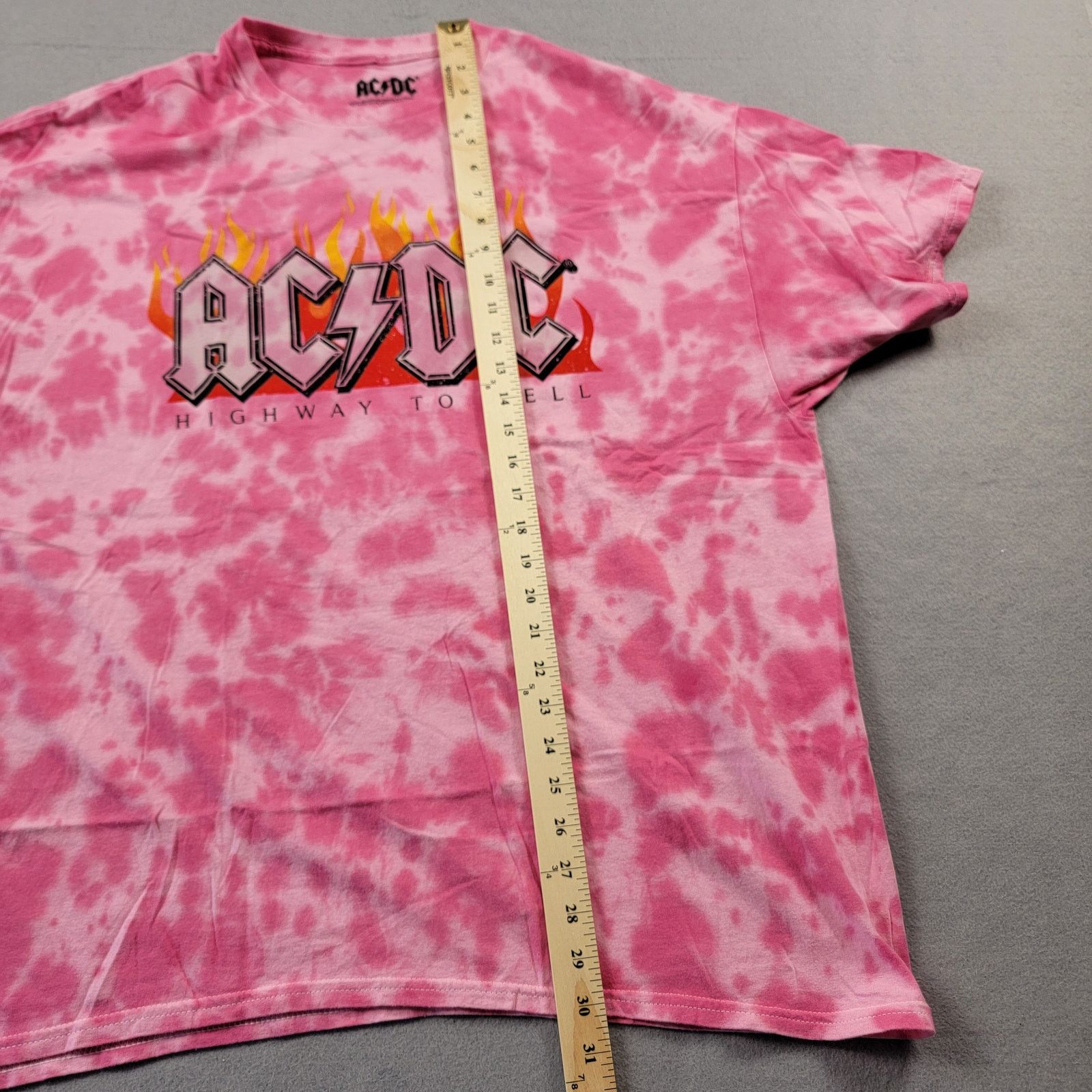 AC/DC AC/DC Highway to Hell Pink Tie Dye T Sz XL (447) Size US XL / EU 56 / 4 - 6 Thumbnail