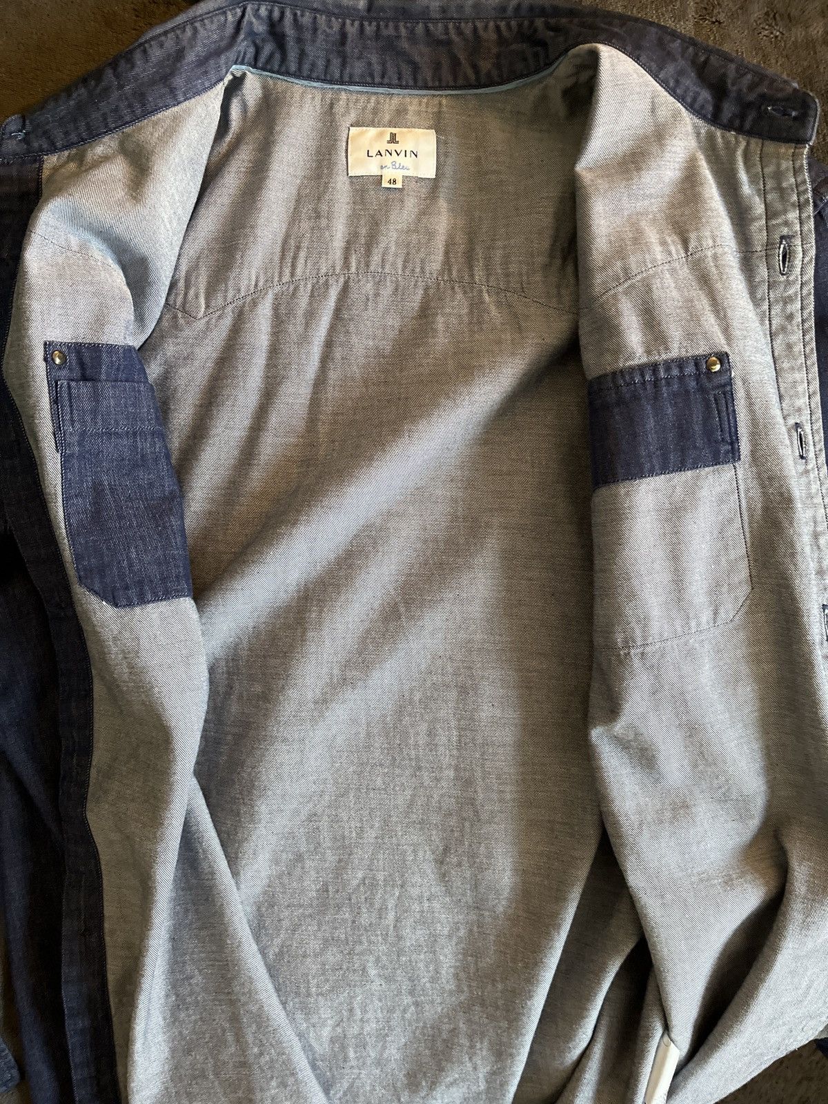 Lanvin Lanvin en bleu japanese selvedge denim shirt mens S Size US S / EU 44-46 / 1 - 14 Thumbnail