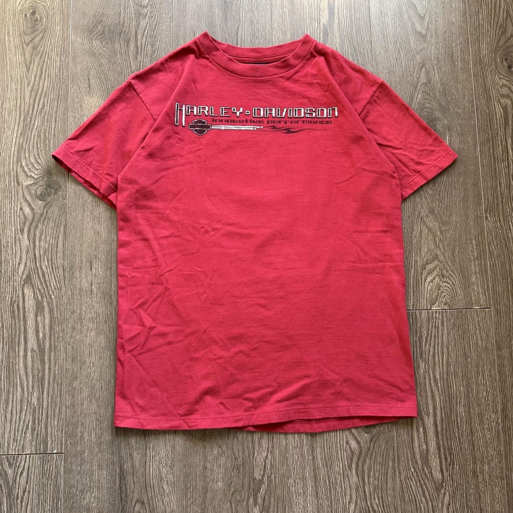 Harley Davidson VINTAGE Harley-Davidson Shirt Mens Large Red Eagle Biker Tee 90s Style Front Back Graphic Logo Shirt Size US L / EU 52-54 / 3 - 3 Thumbnail