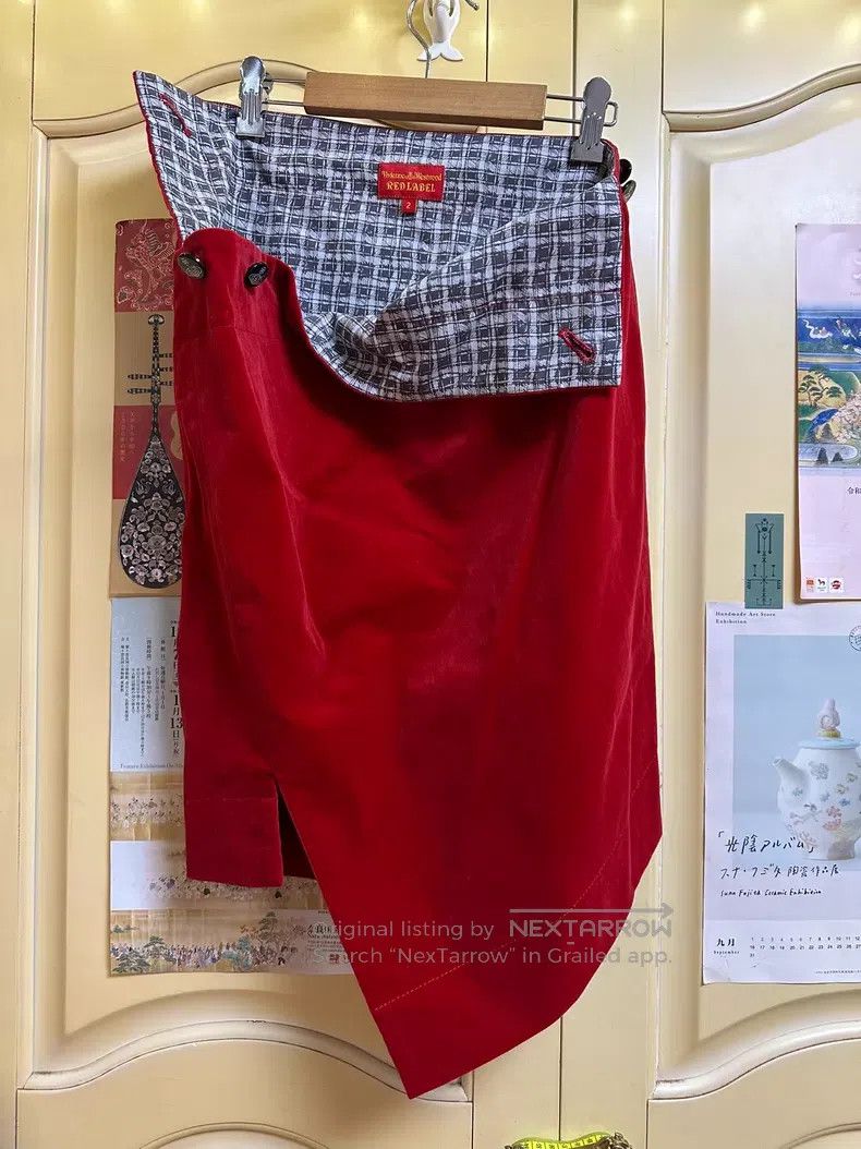 Vivienne Westwood Vivienne Westwood size M Red Velvet Skirt Size 23" - 3 Thumbnail