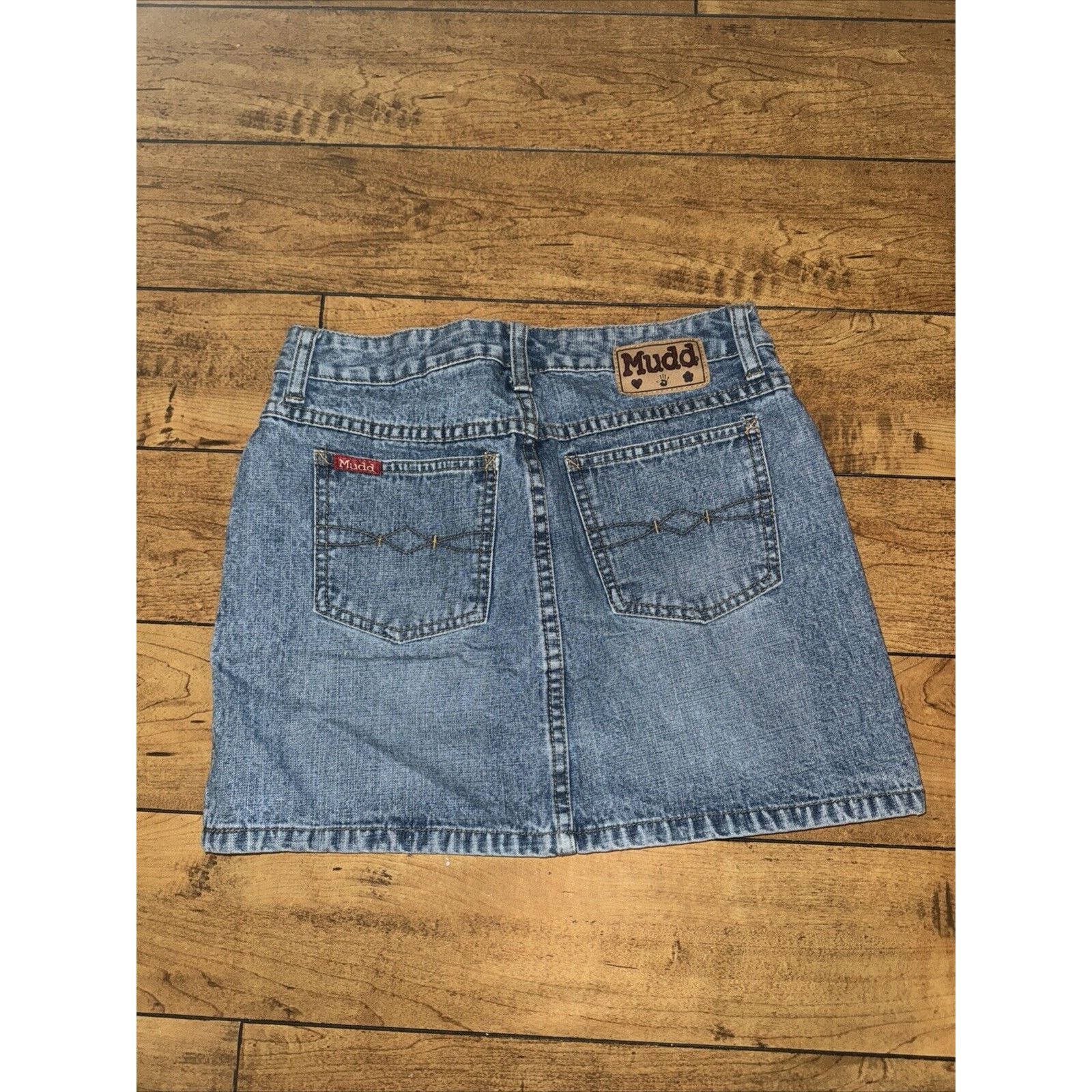 Vintage Vintage Y2K Mudd Jeans Denim Skirt Size 3 28in Measured Size 28" / US 6 / IT 42 - 4 Thumbnail