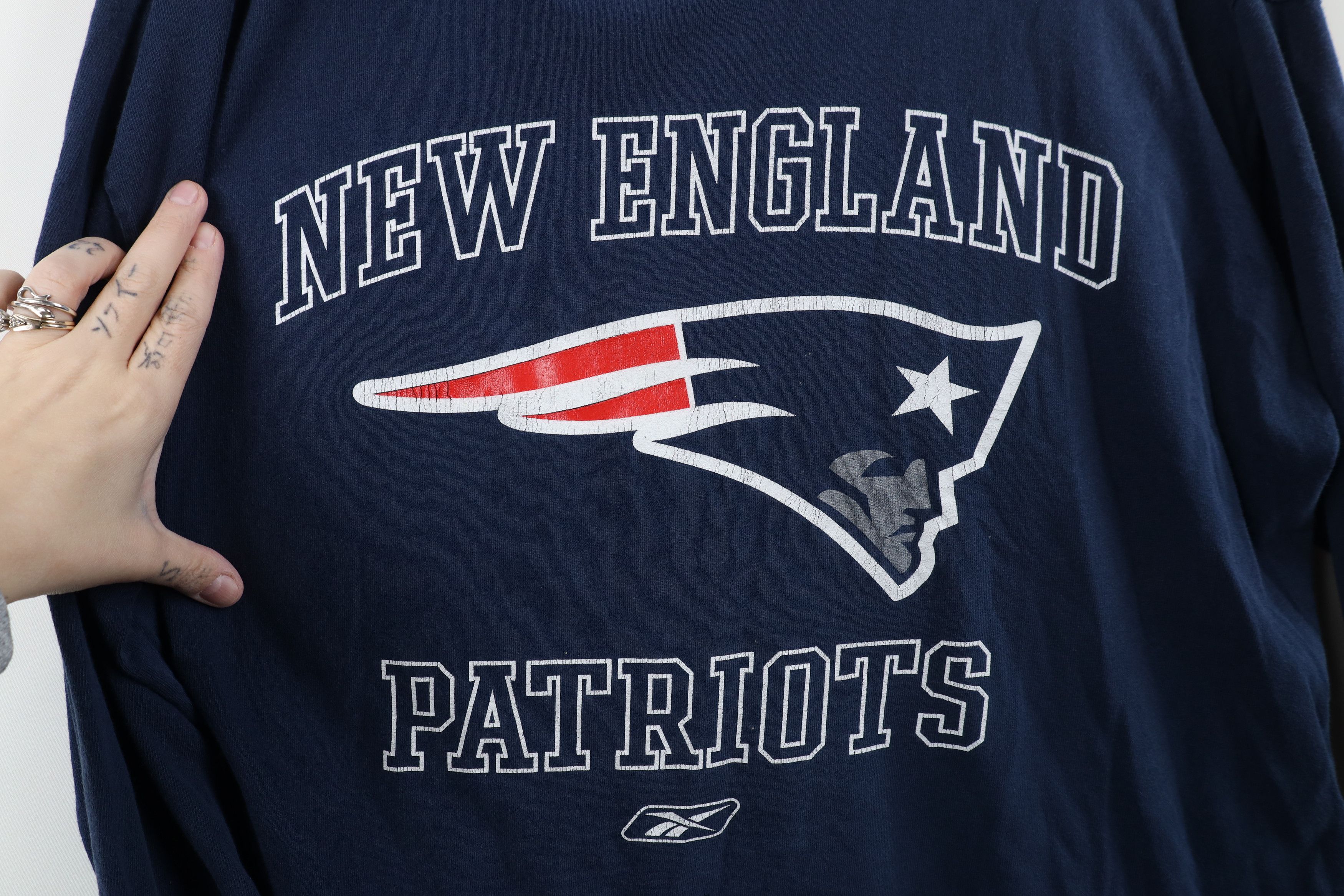Reebok Vintage Reebok New England Football Long Sleeve T-Shirt Size US XL / EU 56 / 4 - 4 Thumbnail