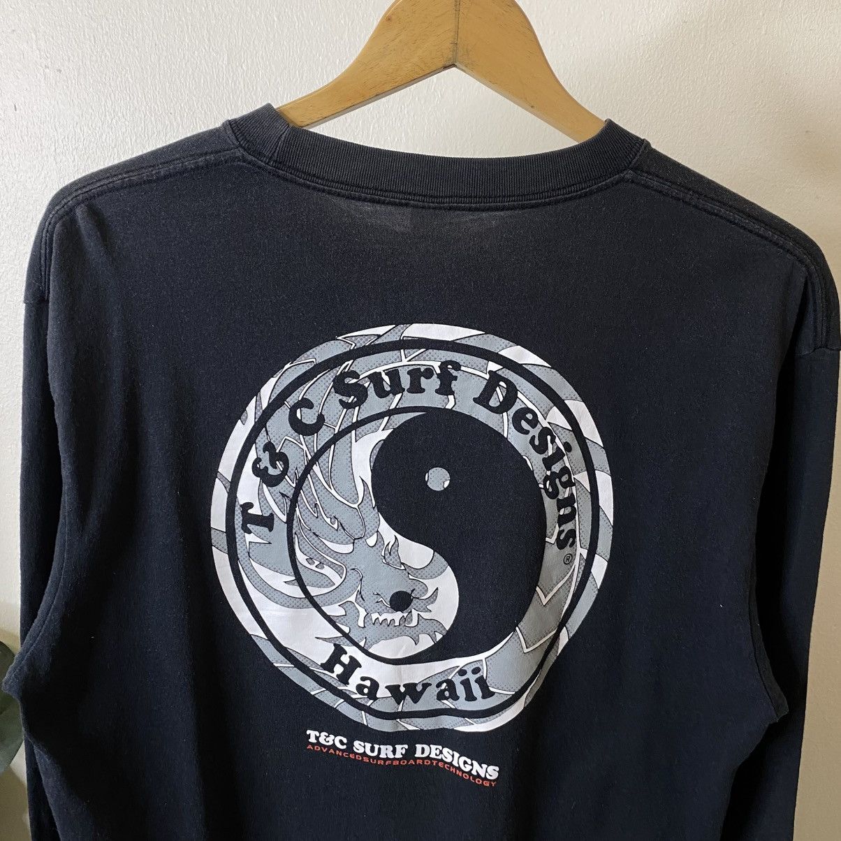 Vintage Vintage Y2K T&C Surf Design Dragon Graphic Stussy Style LS T Size US L / EU 52-54 / 3 - 2 Thumbnail