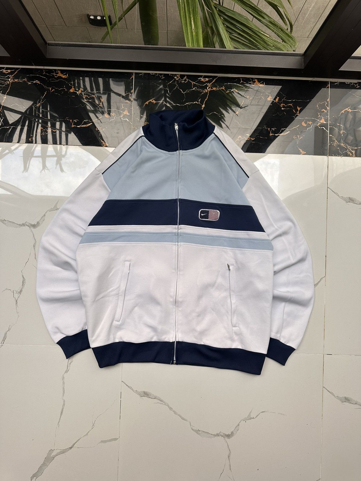 Nike × Vintage 🇺🇸NIKE USA VINTAGE BIG LOGO STREETWEAR ZIP SWEATSHIRT🇺🇸 Size US XL / EU 56 / 4 - 3 Thumbnail