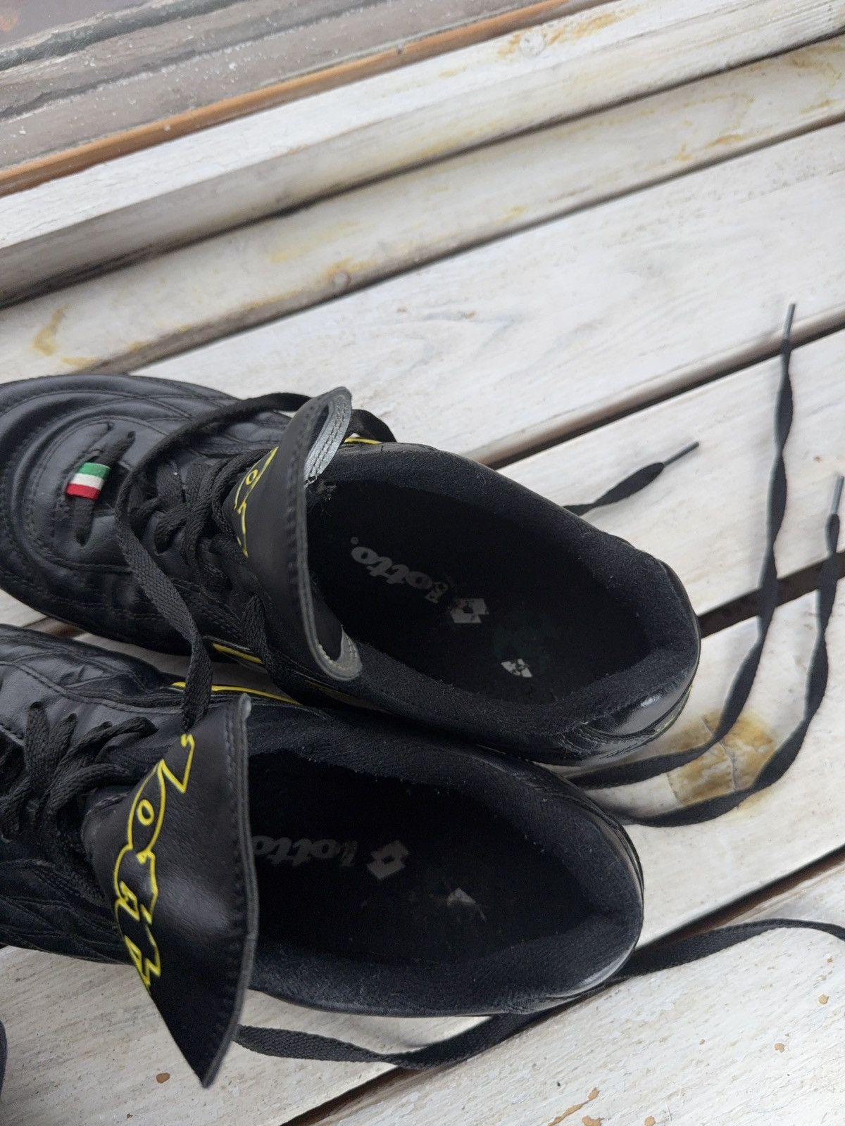 Lotto Sport Vntg Lotto Stadio 4000 FG Soccer Cleats Black Yellow Italy Size US 11 / EU 44 - 21 Thumbnail