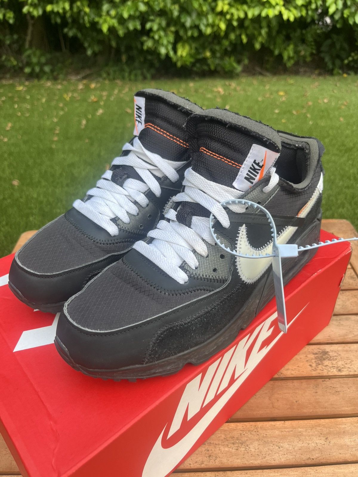 Nike × Off-White Air Max 90 Off White “Black” Size US 8 / EU 41 - 4 Thumbnail