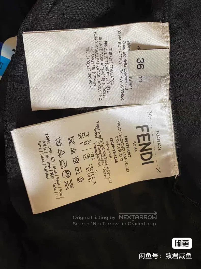 Fendi Fendi Double F Logo Mulberry Silk Short Pants Size 24" / US 00 / IT 34 - 5 Thumbnail