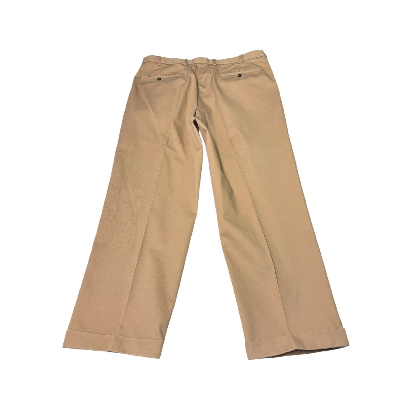 Brooks Brothers Brooks Brothers Advantage Chino Elliot Pants Men 38x30 Khaki Tan Pleated Cuffed Wide-Leg Button Zip Front Casual Workwear Business Modern Mens Size US 38 / EU 54 - 6 Thumbnail