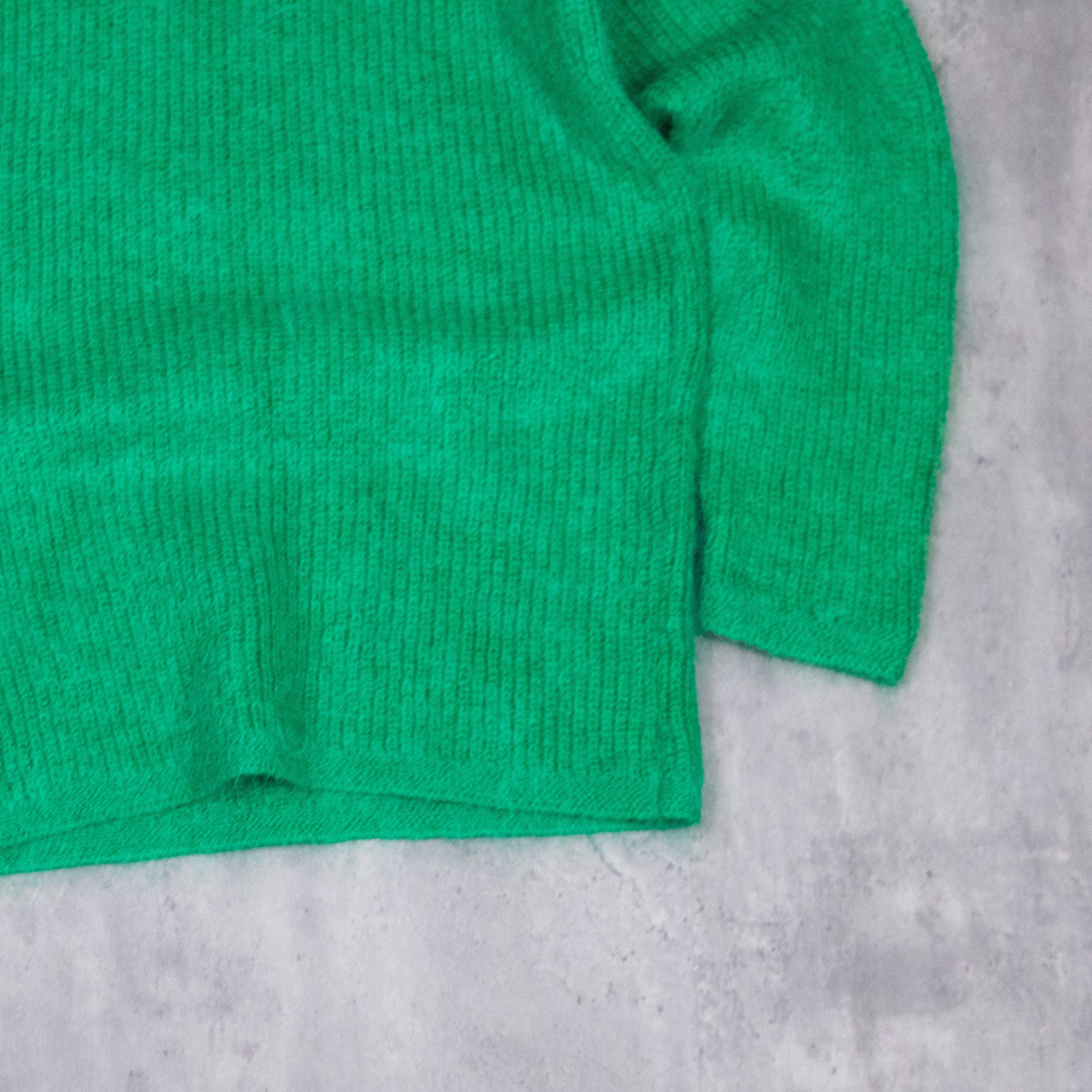 Japanese Brand Vintage VTG 1990's Alexon Kelly Green Mohair Shaggy Sweater Size US M / EU 48-50 / 2 - 3 Thumbnail