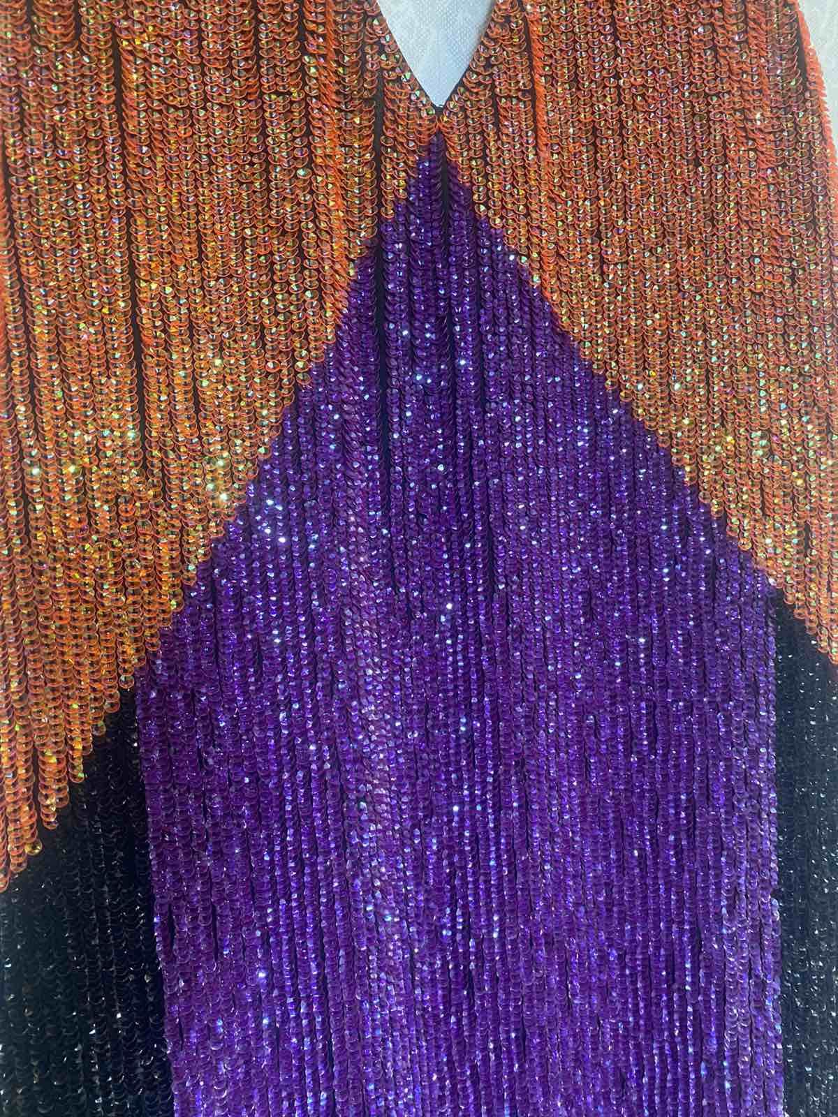 Pinko Authentic PINKO Pallavolista Sequin Color-Block Mini Dress Size S / US 4 / IT 40 - 6 Thumbnail