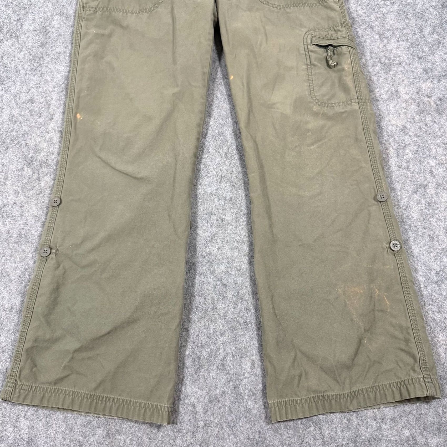 Vintage Columbia Pants Women Cargo Roll Tab Leg Style: Straight Size 10 Green Size 32" / US 10 / IT 46 - 2 Thumbnail
