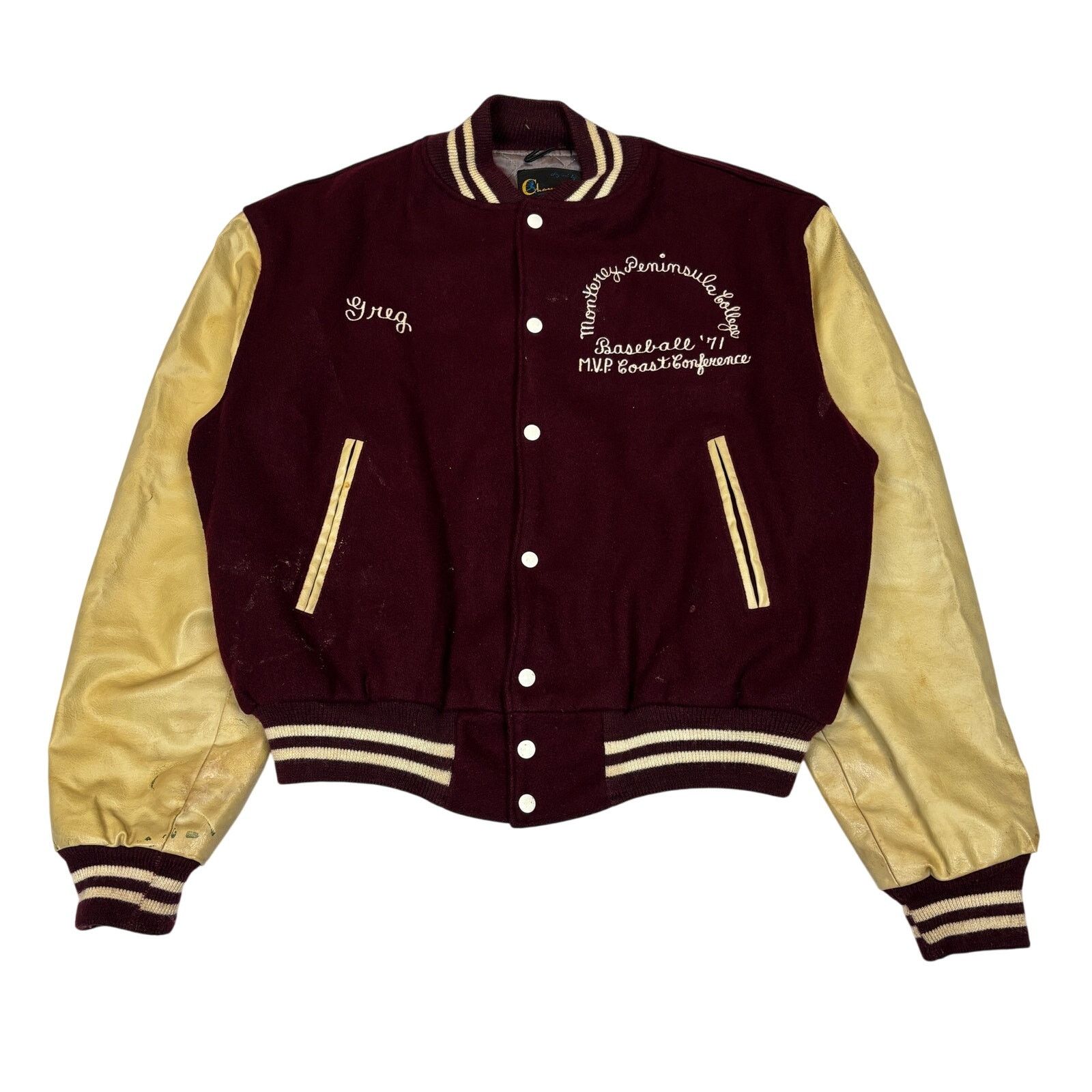 Champion Vintage 60s 1971 Champion Running Man Varsity Jacket XL Size US XL / EU 56 / 4 - 1 Thumbnail
