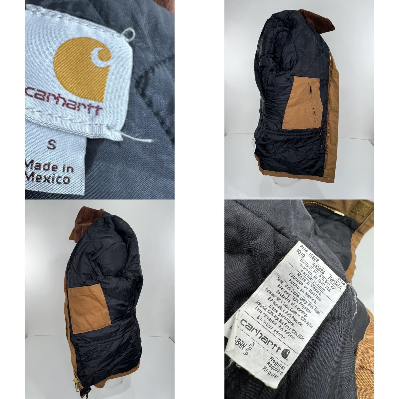 Carhartt Carhartt Canvas Cotton Mens S Ranch Field Lined Work Jacket Brown - 21" Pit 28" Length 24" Sleeve - Canvas Cotton Jacket Mens S Ranch Vintage? (no) Size US S / EU 44-46 / 1 - 8 Thumbnail