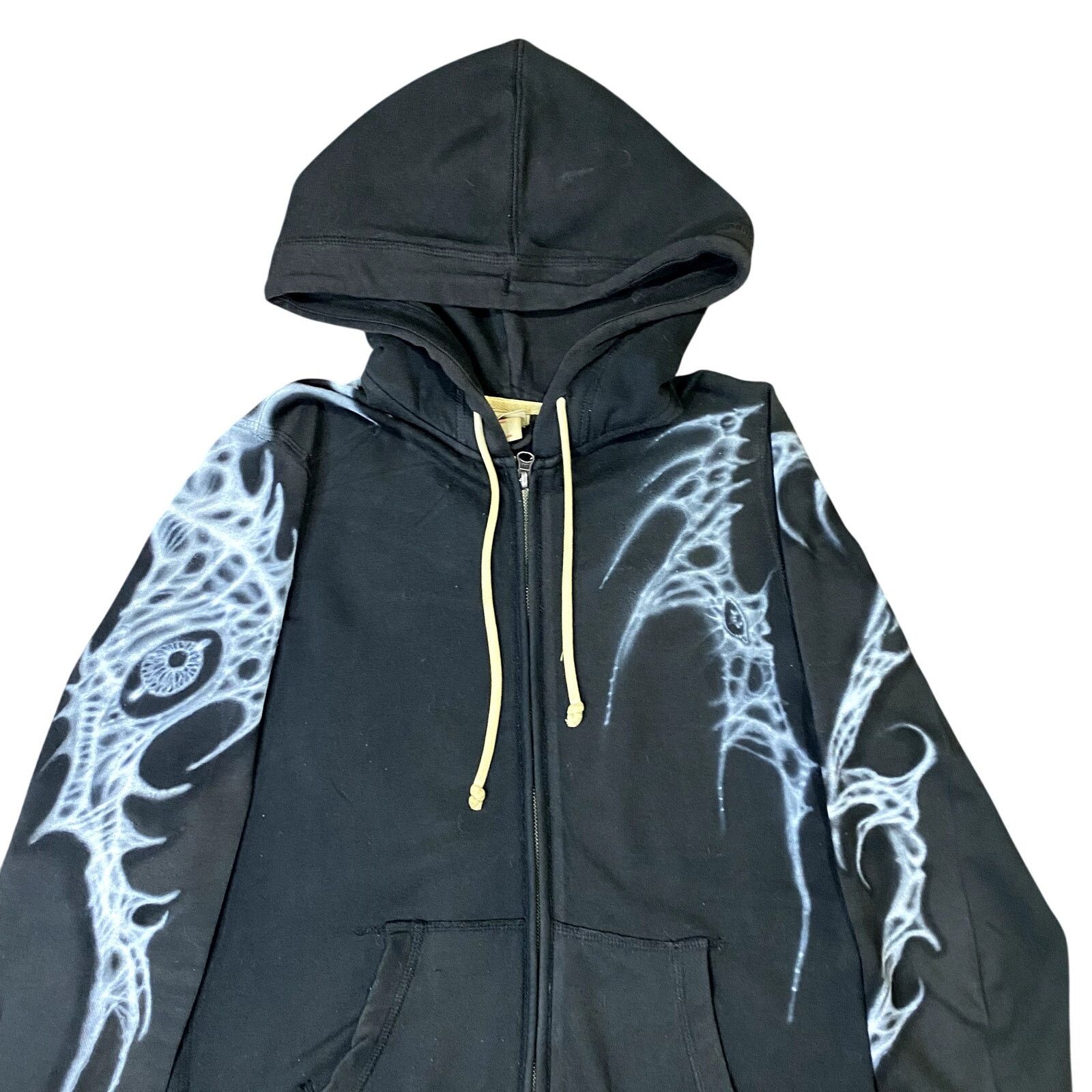 Mossimo Custom Airbrushed DIY Bio Orangic Art to Wear ZipUp Hoodie M Size M / US 6-8 / IT 42-44 - 3 Thumbnail