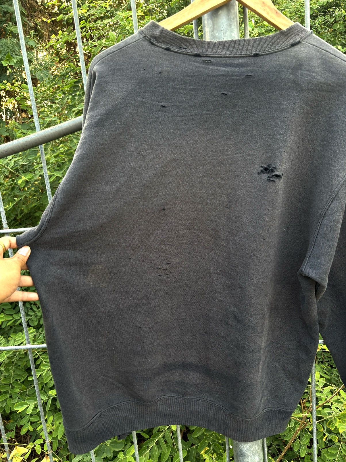 Vintage Thrashed Distressed Sweatshirt Faded Blacl ERD Grunge Size US L / EU 52-54 / 3 - 21 Thumbnail