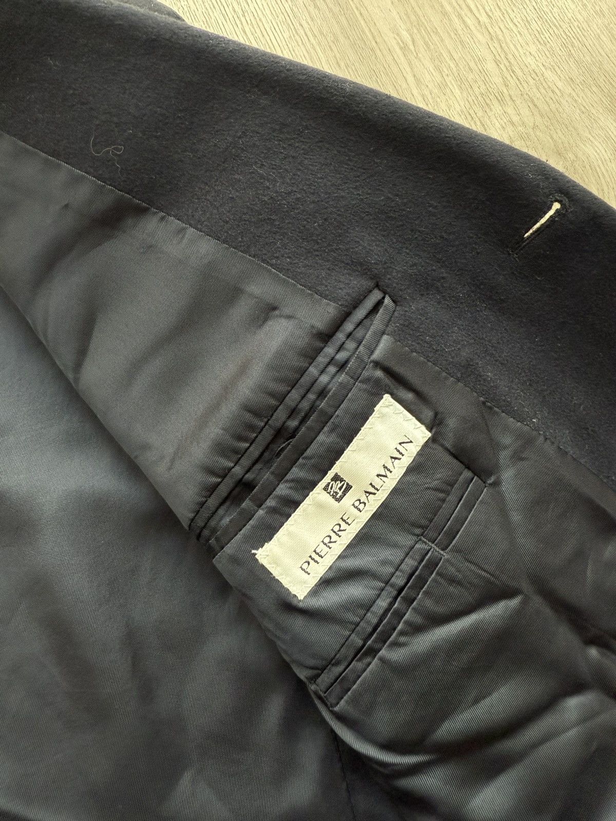 Pierre Balmain Vintage Pierre Balmain Navy Blue Wool Blazer Size 46R - 8 Thumbnail
