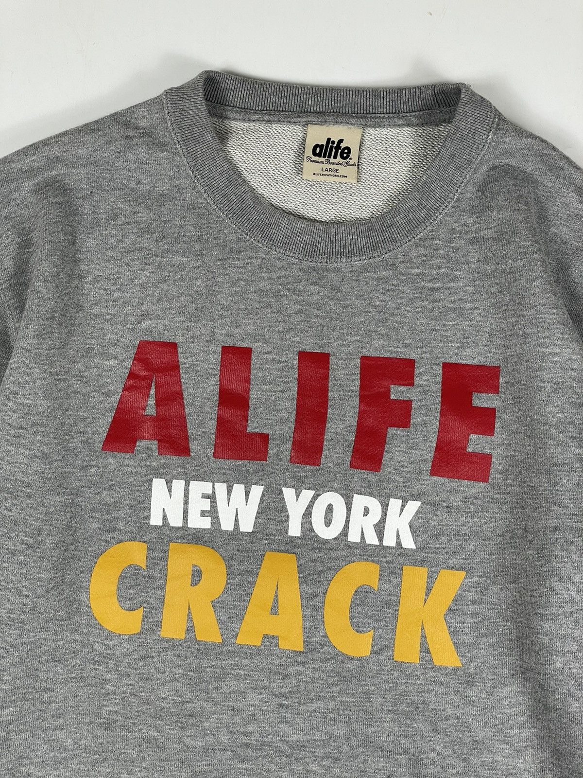 Alife Alife New York Crack crewneck grey rare sweatshirt usa Size US L / EU 52-54 / 3 - 2 Thumbnail