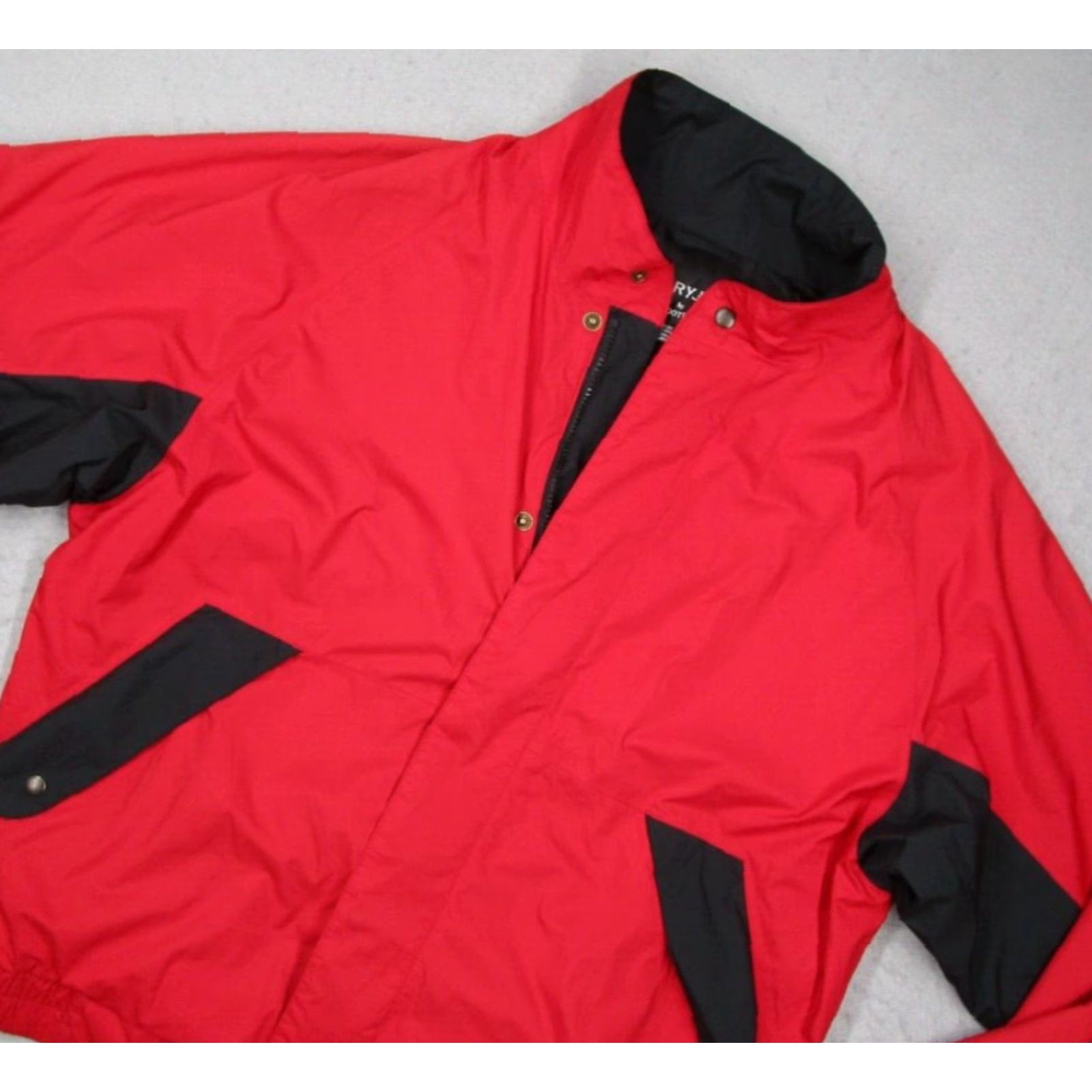 Footjoy FootJoy Jacket Men Large Red DryJoys 1/4 Zip Windbreaker Pullover Rain Golf Size US L / EU 52-54 / 3 - 2 Thumbnail