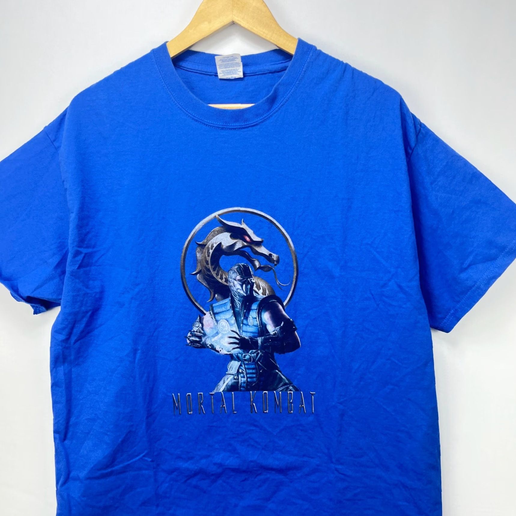 Disney VINTAGE Mortal Kombat T-Shirt XL Men Blue 90s??? Size US XL / EU 56 / 4 - 2 Thumbnail