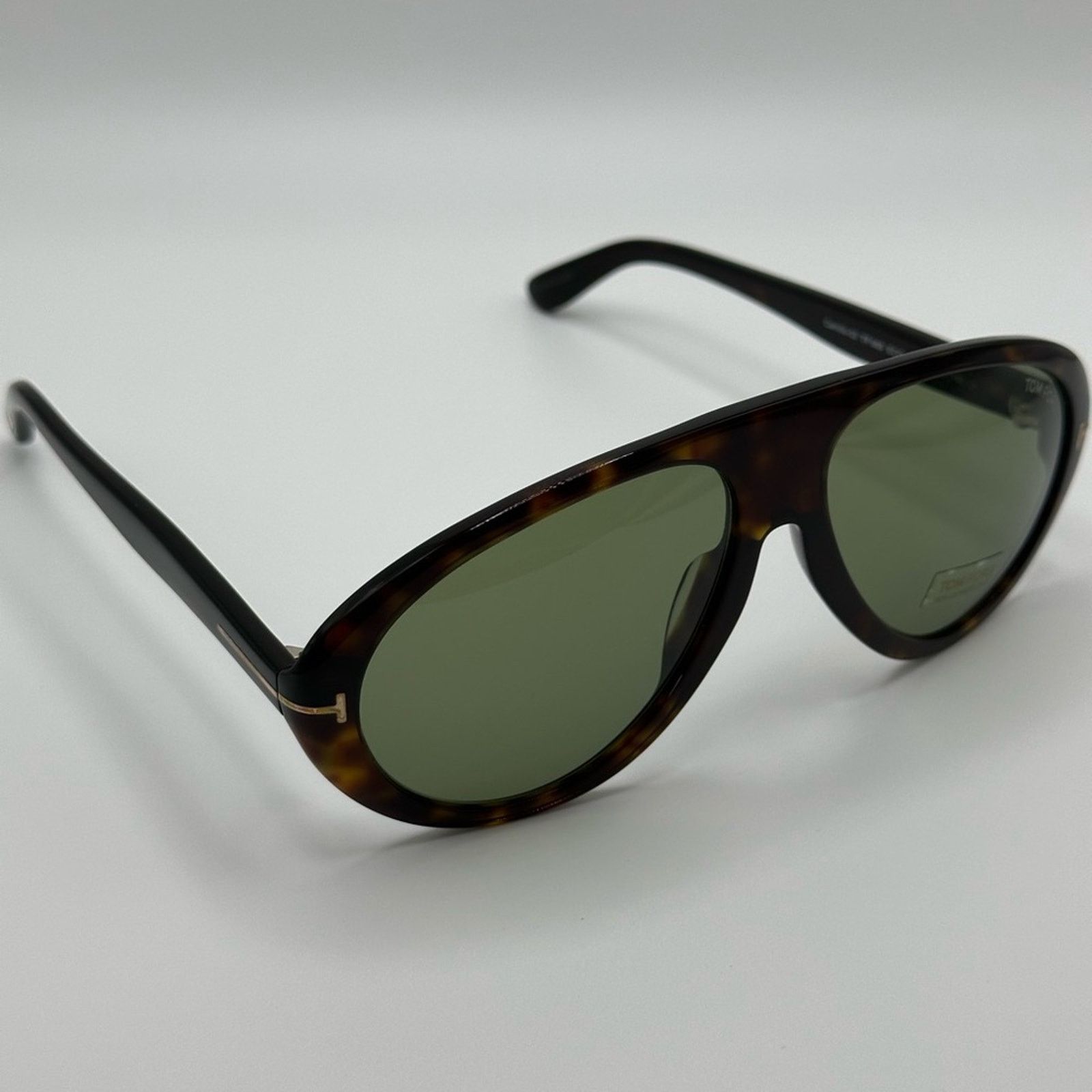 Tom Ford TOM FORD Camillo-02 FT0988/S 52N Dark Havana/Green Unisex Size ONE SIZE - 6 Thumbnail