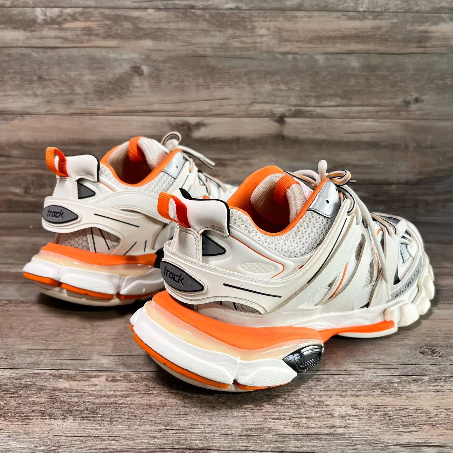 Balenciaga Balenciaga Track 1.0 White/Orange 43 97 New No Box Size US 10 / EU 43 - 3 Thumbnail