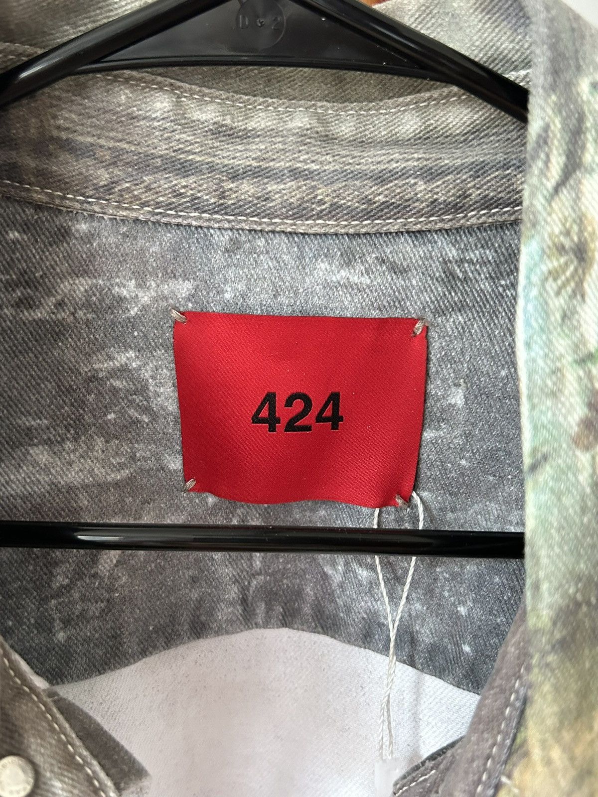 424 424 Graphic Print Denim Jacket Size US L / EU 52-54 / 3 - 5 Thumbnail