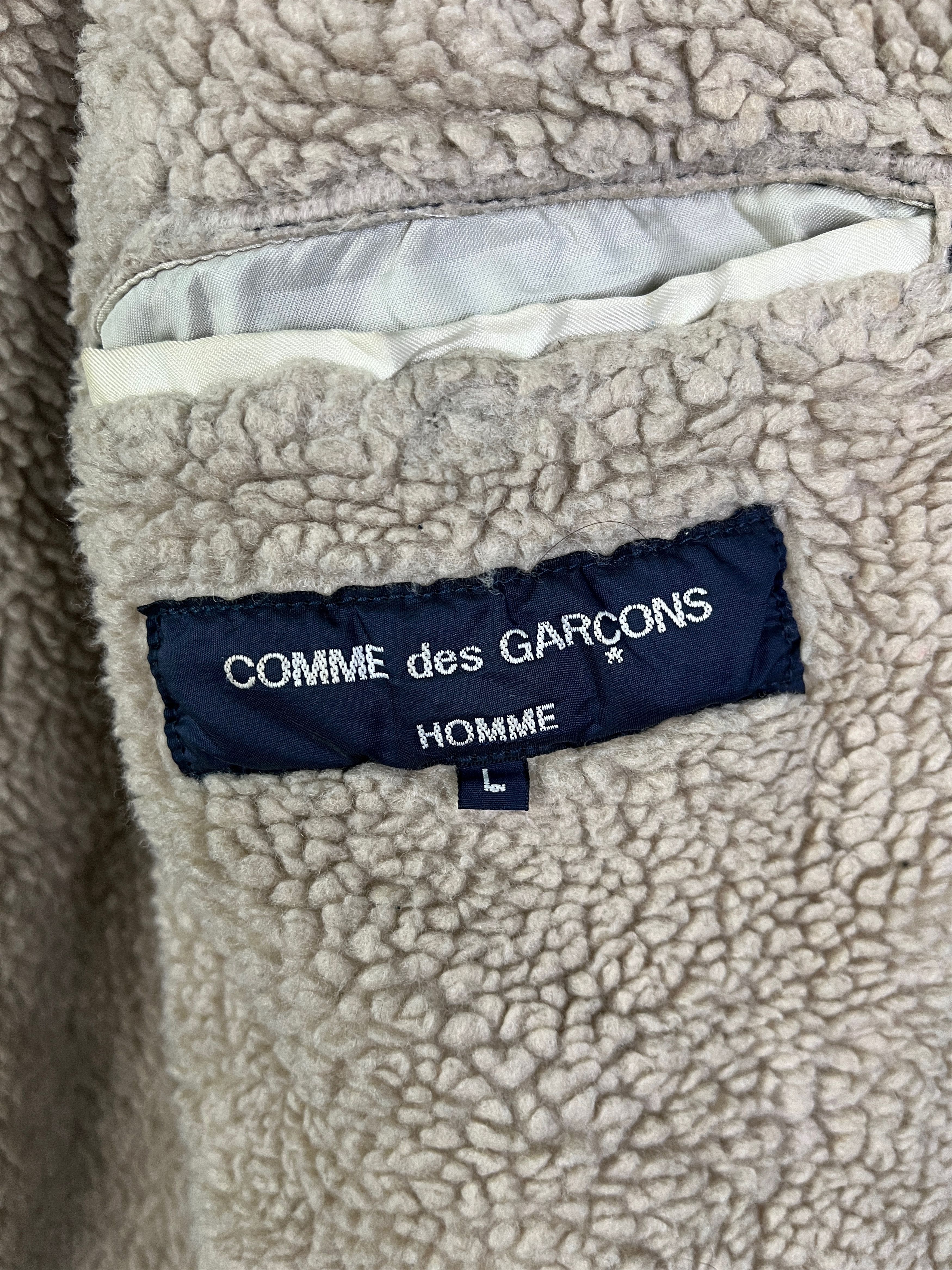Comme des Garcons Homme CDG Homme AW2005 Sherpa Deep Pile Pinstripes Jacket Size US L / EU 52-54 / 3 - 12 Thumbnail
